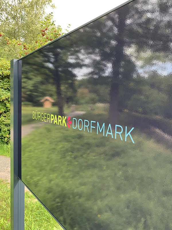 Aufsteller Tafel Bürgerpark Dorfmark